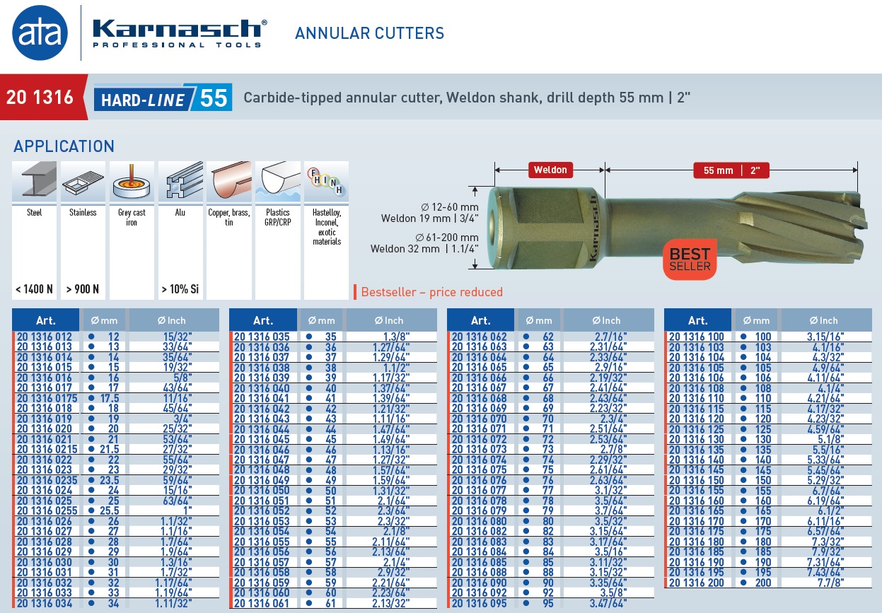 Elmas Manyetik Freze Ucu 55 mm